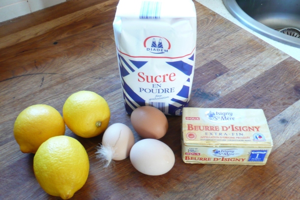 Lemon curd ingredients